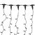 картинка Гирлянда светодиодная Занавес (Дождь),  2х6м,  768 LED ТЕПЛЫЙ БЕЛЫЙ,  черный ПВХ,  IP65, постоянное свечение 230В,  соединяется (шнур питания в комплекте) от магазина Сантехстрой