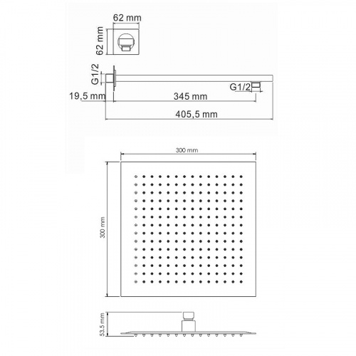 картинка Душевая система WasserKRAFT A16162 Черная матовая от магазина Сантехстрой