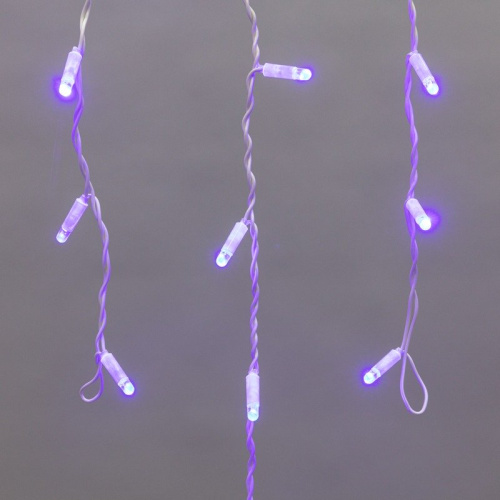 картинка Гирлянда Айсикл (бахрома) светодиодный,  1,8 х 0,5 м,  белый провод,  230 В,  диоды синие,  48 LED от магазина Сантехстрой