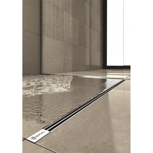 картинка Душевой лоток Berges Wasserhaus Super Slim 600 091152 с решеткой Хром глянец от магазина Сантехстрой
