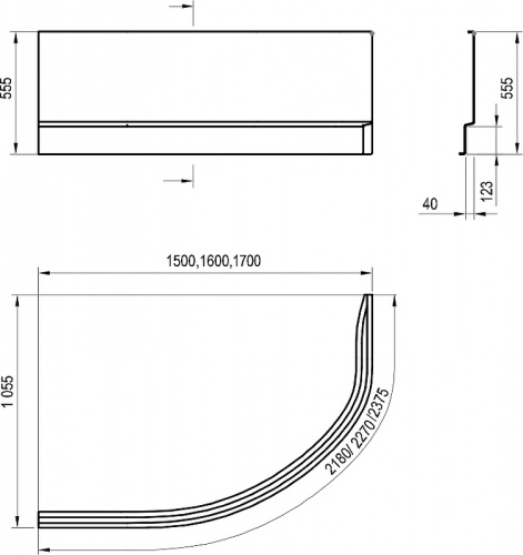 картинка Фронтальная панель для ванны Ravak Rosa II 150 L CZK1200AN0 Белая от магазина Сантехстрой