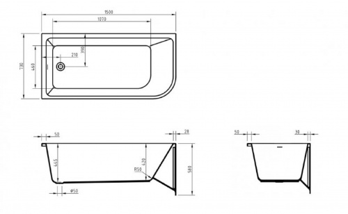 картинка Акриловая ванна BelBagno BB712-1500-730-L от магазина Сантехстрой