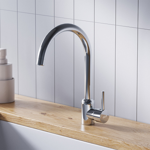 картинка D3007000 Logic кухонный смеситель поворотный, хром от магазина Сантехстрой
