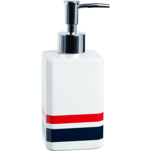 картинка Дозатор жидкого мыла Fixsen Tomy FX-231-1 Белый Синий Красный от магазина Сантехстрой