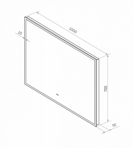 картинка Зеркало с подсветкой "Sorrento 1000x700" AM-Sor-1000-700-DS-F от магазина Сантехстрой