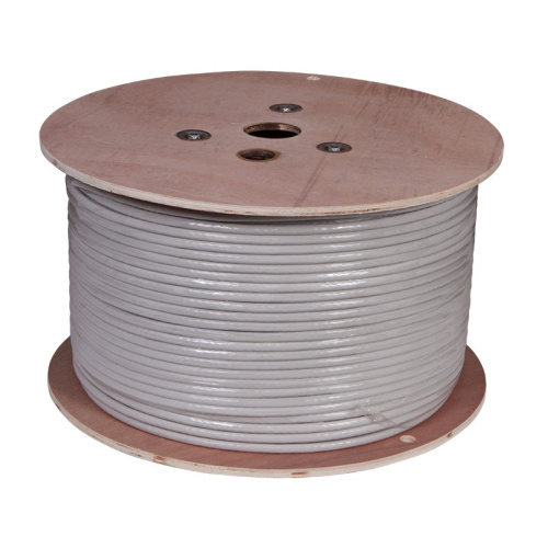 картинка Кабель витая пара S/FTP,  CAT 7, PVC,  4PR,  23AWG, INDOOR, SOLID,  серый,  305 м,  REXANT от магазина Сантехстрой