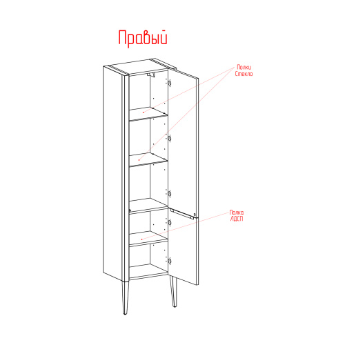 картинка Пенал подвесной Валенсия, Зеленый тростник от магазина Сантехстрой