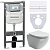картинка Комплект унитаза с инсталляцией Ceramica Nova Metropol CN4002_1002W_1000 с сиденьем Микролифт и Белой клавишей смыва от магазина Сантехстрой