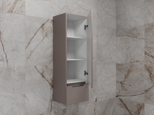 картинка Колонна подвесная "Матис" 36 см, 1 ящик, тауп темный, PLUS, ЭМАЛЬ от магазина Сантехстрой