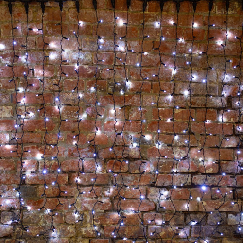 картинка Гирлянда Светодиодный Дождь 2х1,5м,  эффект мерцания,  черный провод,  230 В,  диоды БЕЛЫЕ от магазина Сантехстрой