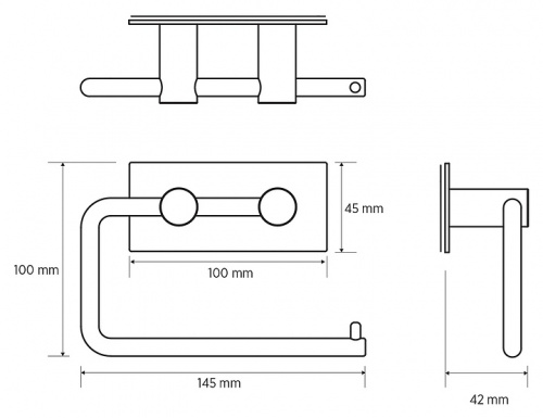 картинка Держатель для туалетной бумаги без крышки Bemeta Easy 163112220 черный матовый от магазина Сантехстрой