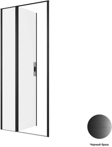 картинка 3.31027.BBA PRIORITY, Дверь 8мм, 900мм стекло Optiwhite, Easyclean, черн.браш.алюм (294056) от магазина Сантехстрой