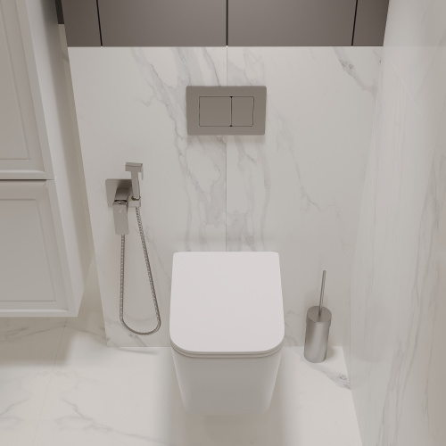 картинка Унитаз подвесной с сиденьем микролифт Oliveeka (белый) от магазина Сантехстрой