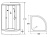 картинка Душевая кабина Loranto 100х100х215 поддон 25 см черный кирпичный узор, серое стекло 4мм профиль черный (CS-6610-25GB 100) от магазина Сантехстрой