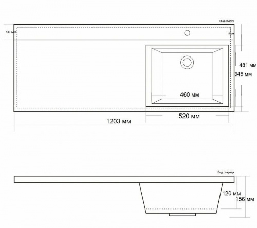 картинка Раковина BelBagno 120 R BB1200/480-LV-MR-R Белая от магазина Сантехстрой