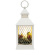 картинка Декоративный фонарь со свечкой,  белый корпус,  размер 10,5х10,5х24 см,  цвет ТЕПЛЫЙ БЕЛЫЙ от магазина Сантехстрой