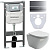 картинка Комплект унитаза с инсталляцией Ceramica Nova Metropol CN4002_1002M_1000 с сиденьем Микролифт и клавишей смыва Хром матовый от магазина Сантехстрой