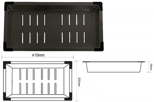 картинка Коландер ZorG Master ZM 03 GRAFIT Графит от магазина Сантехстрой