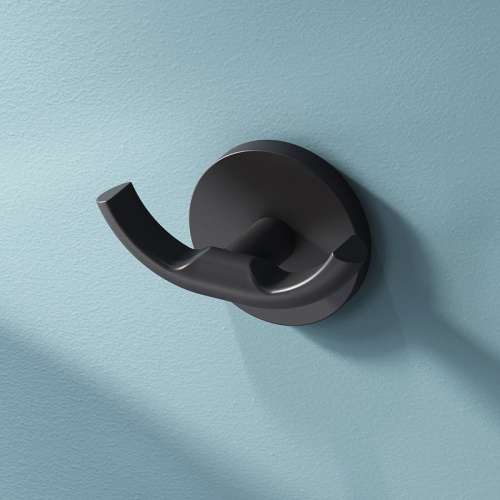 картинка A85A35622 X-Joy, Двойной крючок для полотенец, черный от магазина Сантехстрой