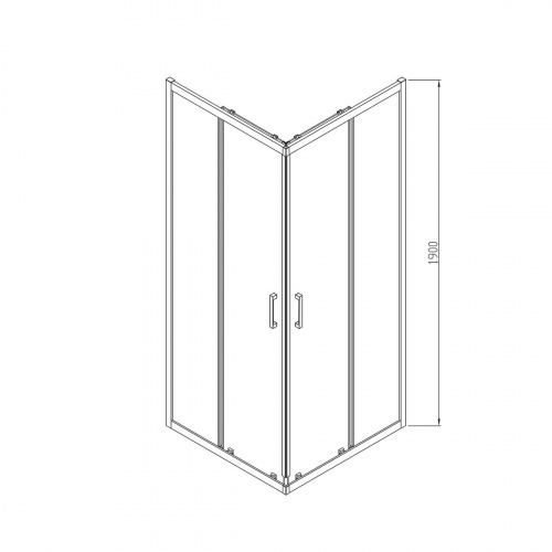 картинка Душевой уголок Alpha VSS-3AL800MT, 800*800, хром, стекло текстурное от магазина Сантехстрой