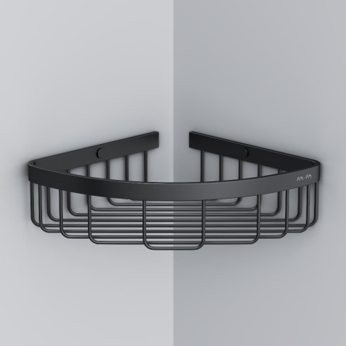 картинка A7452122 Sense L Корзина для душа угловая, черный от магазина Сантехстрой