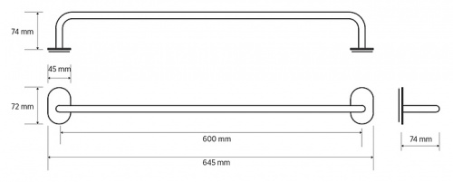 картинка Полотенцедержатель Bemeta Easy 163104240 черный от магазина Сантехстрой