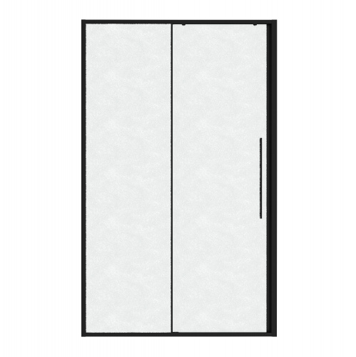 картинка Дверь в нишу Niagara Nova a NG-84-L12CHB (120х195) черный матовый,раздвижная влево,стекло шиншилла,1 место от магазина Сантехстрой