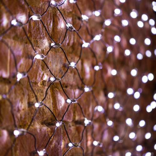 картинка Гирлянда Сеть 2х0,7м,  черный ПВХ,  176 LED Белые от магазина Сантехстрой