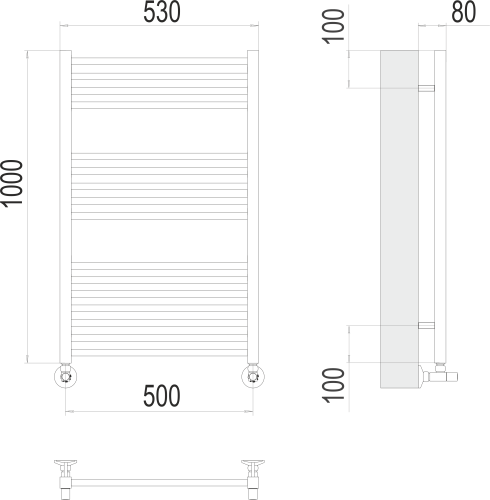 картинка Сицилия П16 500х1000 Полотенцесушитель  TERMINUS от магазина Сантехстрой