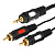 картинка Шнур Стерео 3,5мм - 2 RCA,  5м (GOLD) REXANT от магазина Сантехстрой