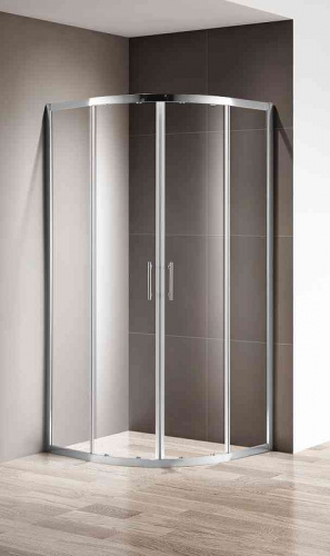 картинка Душевой уголок Cezares Momento 80х80 MOMENTO-R-2-80-C-Cr профиль Хром стекло прозрачное от магазина Сантехстрой
