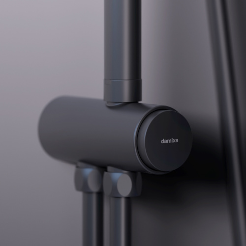 картинка 936000300 Scandinavian Pure душ.система: верх.душ 250 мм, ручн.душ 1 ф-ция, штанга 1050-1450, черны от магазина Сантехстрой