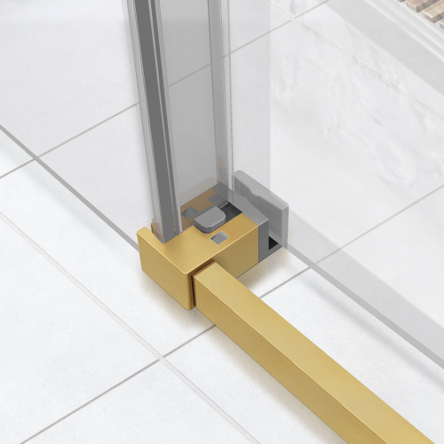 картинка Душевой уголок Slim Soft VSR-1SS9014CLG, 1400*900, брашированное золото, стекло прозрачное от магазина Сантехстрой