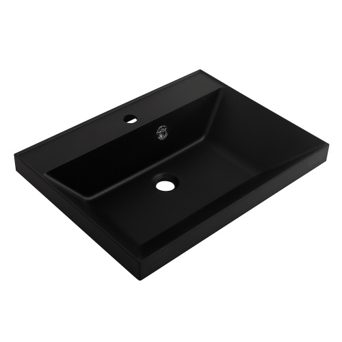 картинка Раковина из искусственного камня BelBagno BB600/450-LV-ART-AST-NERO от магазина Сантехстрой