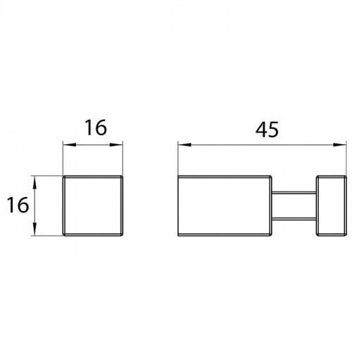картинка Emco Cue Крючок 16х16х45 мм , хром от магазина Сантехстрой