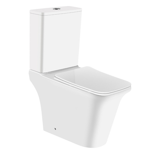 картинка Унитаз напольный Azario AVERO 660x360х820 безободковый с бачком и сиденьем микролифт (AZ-3121) от магазина Сантехстрой