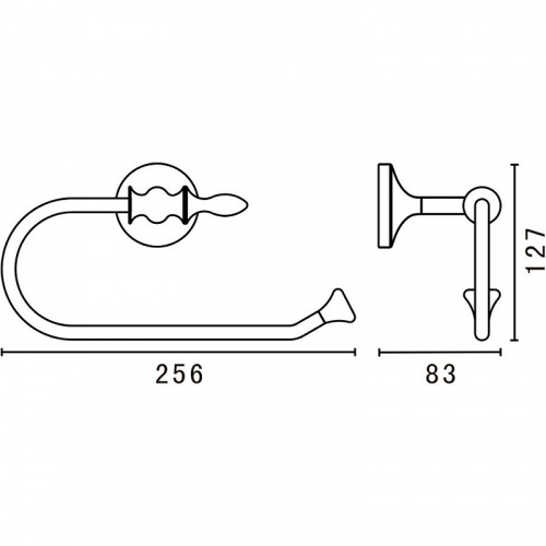 картинка Полотенцедержатель Art&Max Bohemia AM-E-4280-Br Бронза от магазина Сантехстрой