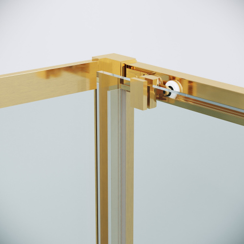 картинка Душевая перегородка 200.K33.02.90.32.00 Cosmo (90*195) золото сатин, стекло прозрачное, 1 место от магазина Сантехстрой