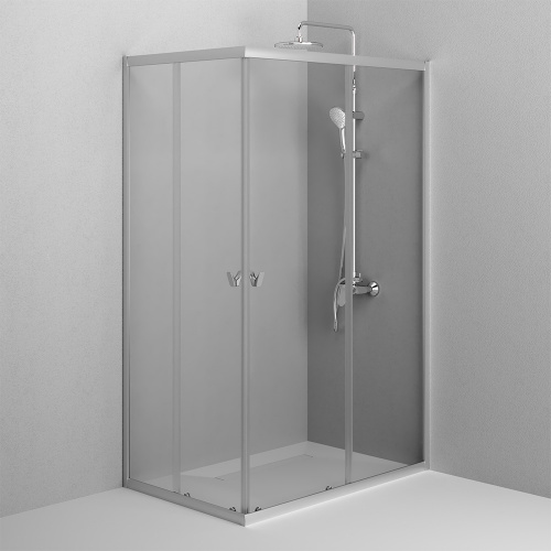 картинка W87G-403-12080-MT Sunny душ огражд прямоугольн, раздвижн двери 120x80 серебро,стекло прозрачн от магазина Сантехстрой