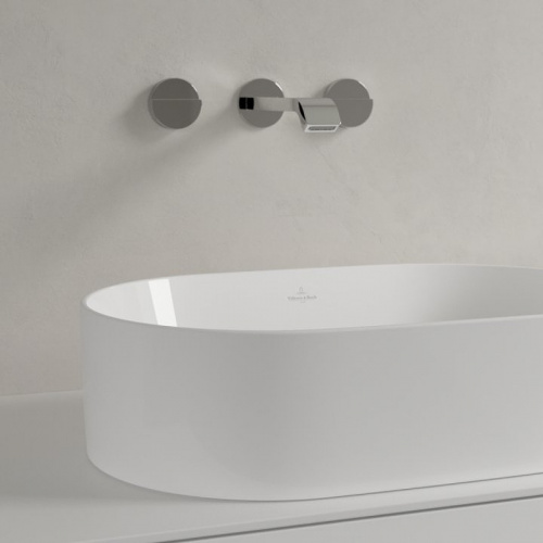 картинка Villeroy&Boch  Collaro Раковина, ширина, 560*360*145мм, тип установки-на столешницу, отверстия для смесителя-отсутствуют, цвет цвет альпийский белый от магазина Сантехстрой