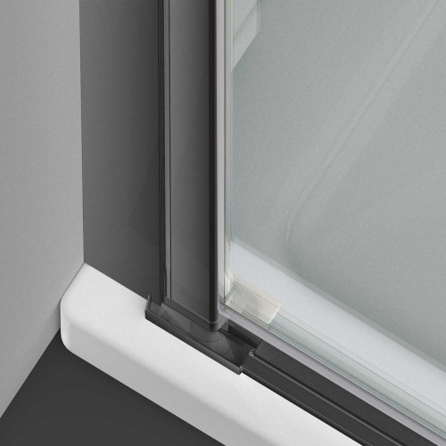 картинка Душевая дверь Alpha VDP-3AL800CLGM , вороненая сталь, стекло прозрачное от магазина Сантехстрой