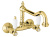 картинка Смеситель для кухни золото 24 карат, ручки белые Cezares First FIRST-LLP-03/24-Bi от магазина Сантехстрой