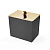 картинка 3SC Mood Black Баночка универсальная, 10х10х7 см, с крышкой, настольная, цвет: чёрный матовый/золото 24к. (ПО ЗАПРОСУ) от магазина Сантехстрой