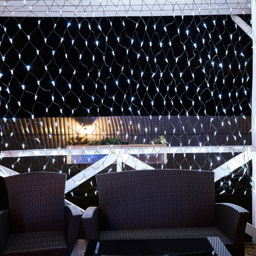 картинка Гирлянда Сеть 2,5х2,5м,  черный ПВХ,  432 LED Белые от магазина Сантехстрой