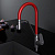 картинка f8007828 like, смеситель для кухни с каналом для питьевой воды и гибким изливом, черн., красный изли