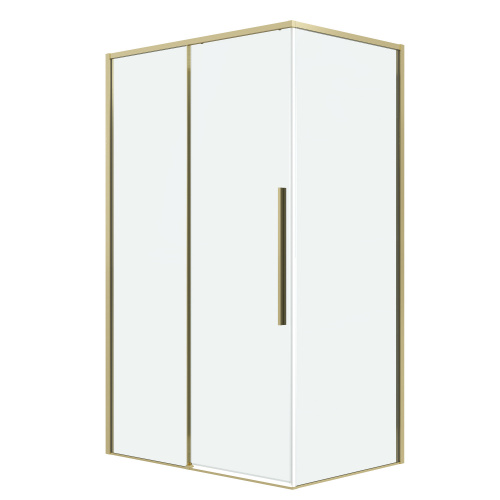картинка Душевое ограждение Grossman Galaxy 100.K33.01.110.32.00-200.K33.01.80.32.00 (110х80х195) раздвижная,золото сатин,стекло прозрачное,2 места от магазина Сантехстрой