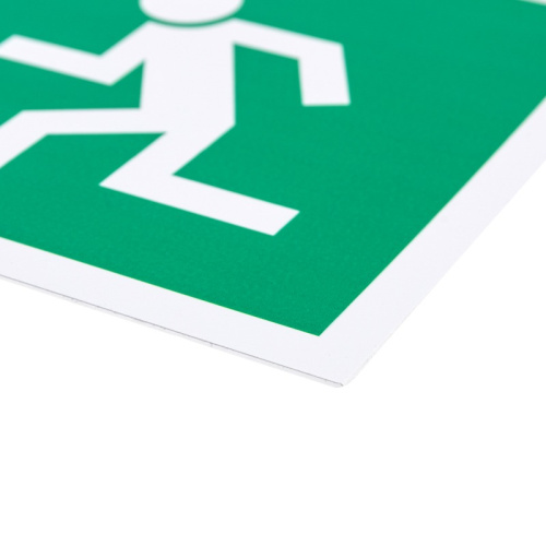 картинка Табличка ПВХ эвакуационный знак «Направление к эвакуационному выходу налево» 150х300 мм REXANT от магазина Сантехстрой