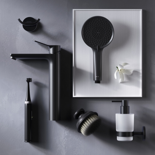 картинка F85A92022 X-Joy, смеситель д/умывальника высокий, черный, шт. от магазина Сантехстрой