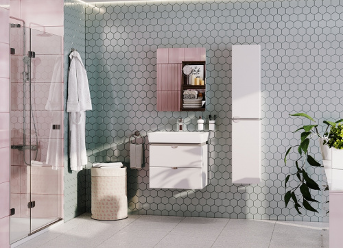 картинка Зеркальный шкаф AQUATON (Акватон) 1a238402sy010 Белый от магазина Сантехстрой