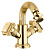 картинка смеситель  cezares olimp-bs2-03/24-o на биде с донным клапаном золото 24 карат, ручки металл